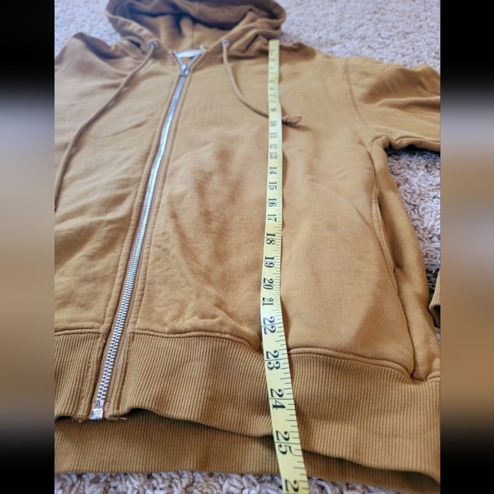 Good American Boyfriend Oversized Zip Hoodie In Bronze! 0/XS X-Small 100% Cotton - Picture 5 of 7